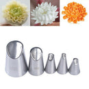 5PCS/Set Of Chrysanthemum Nozzle Icing Piping Pastry Nozzles Kitchen Cake To*SE