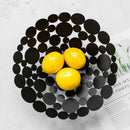 Modern Creative Fruit Basket Bowl Kitchen Counter, Large Openwork Metal Iro