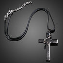 Cool Cross Pendant Necklace Boy Girl Jewelry Unisex Gun Black