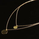 Women Geometry Wafer Sequins Pendant Charm Necklace Chain Jewelry Intriguing
