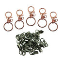17pcs Clasp Crimp Cord Ends Lobster Clasp Necklace Bracelet Keyring Making