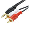 4.7M 3.5mm Male to 2 RCA Male Jack Audio Video AV Cable Black D3I7