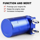 Baffled Universal Aluminum Oil Catch Can Reservoir- blue