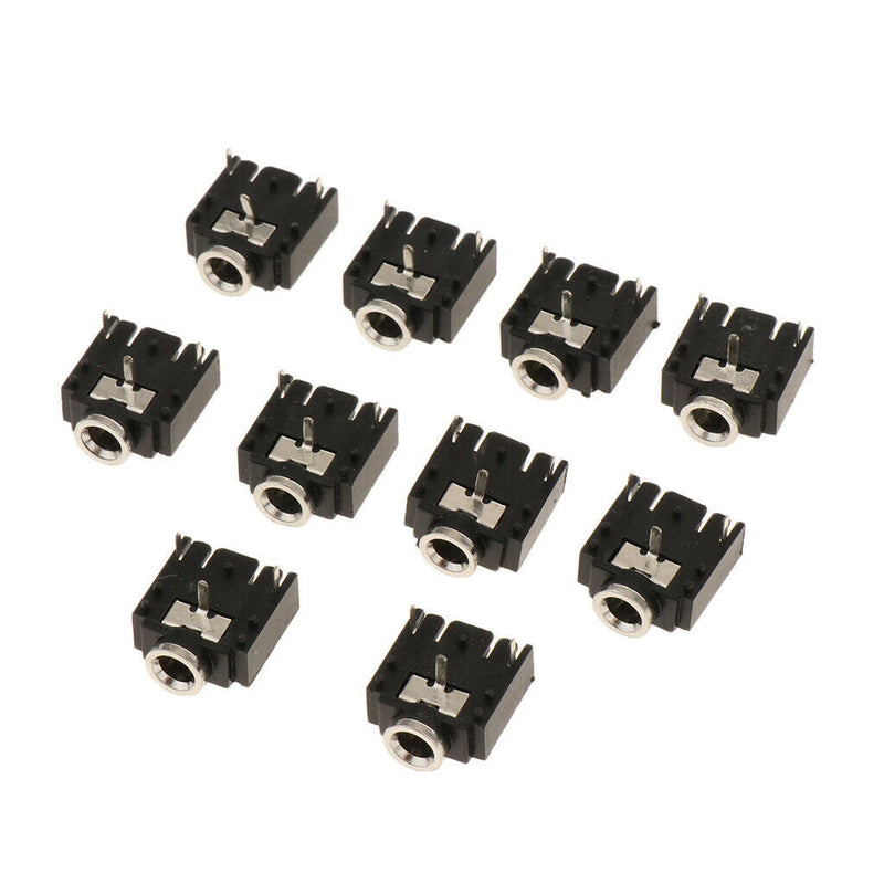 10PCS 3-pin 1/8inch 3.5mm Stereo Audio Socket Jack for Headphones PJ-307