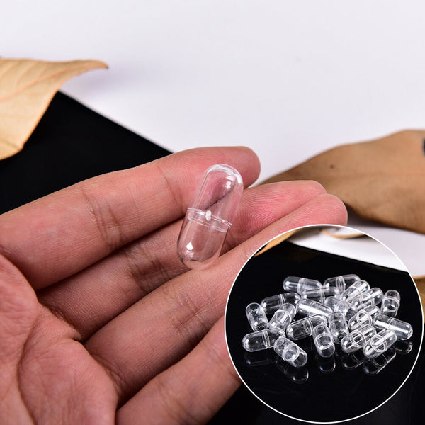 20x Empty Gelatin 0# Capsules Transparent Clear Color Gel Caps Vogu Hn