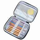 Crochet Hook Case Organizer Zipper Bag With Web Pockets For Various Crochet