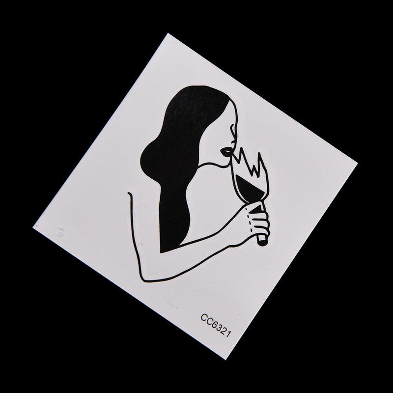 1XMakeup Drinking Women Tattoo Arm Body Art Waterproof Temporary Tattoo Stick Ew