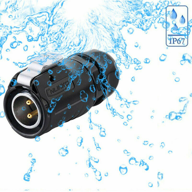 500V 12V / 24V IP67 round plug, socket, connector plug with cover waterproof Gw