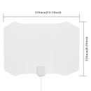 Indoor TV Antenna White 80 Miles w/ Signal Amplifier Digital HDTV Antenna