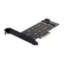 PCI-E 4X to NGFF SSD Adapter Card B-key+M-key M.2 NGFF+NVME Adapter Card A