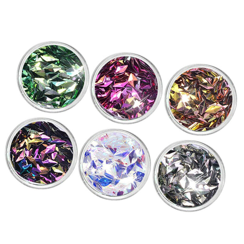 6 Colors Holographic Chunky Rhombus Glitter Sequins Beauty Festival Glitter