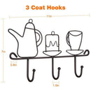 Wall Mounted Hooks Rack,11 Inches Iron 3 Hooks Kitchen Home Restaurant Keys