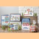 Xmas Snow House Metal Cutting Dies + Silicone Stamps Set for Scrapbooking A