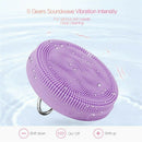 Blue Usb Silicone Beauty Face Cleanser Washing Massager Brush Hand Ring Wat