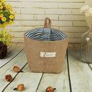 cotton linen art flower pot small sack hanging jute cotton dot storage baskeT2I2
