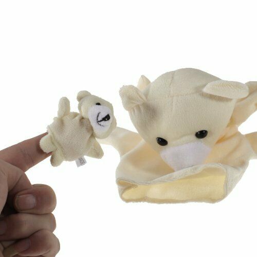 Beige Bear Hand Puppet Finger Puppets R7V6