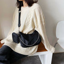 2pcs Nylon Messenger Bag Women Shoulder Purse Crossbody Handbags (Black) A