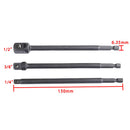 1/4" 3/8" 1/2" Extension Drill Bit Bar Hex Socket Power Driver Shank Adapt Set Z