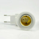 Button On-off Control E27 LED Socket To EU Plug Adapter Lamps Light Bulb Ho H6G8