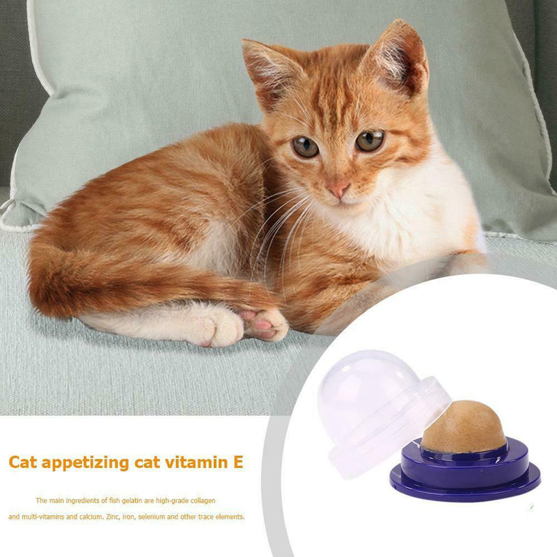 Cat Snacks Catnip Sugar Candy Licking Nutrition Gel Energy Ball (Salmon) A