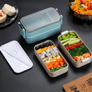 Microwave Bento Box Wheat Straw Child Lunch Box Leak-Proof Bento Lunch Box