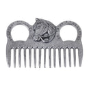 Stainless Steel Horse Comb Metal Curry Brushing Cleaning Tool Equestrian