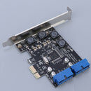 4 Ports USB 3.0 PCI-e Expansion Card - PCI express PCIe Hub Adapter, for Windows