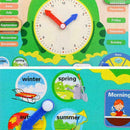 Children Wooden Calendar Educational Weather Season Clock Early Learning To I9N1