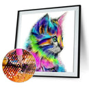 5D DIY Full Drill Diamond Painting Colorful Kitten Cross Stitch Embroidery