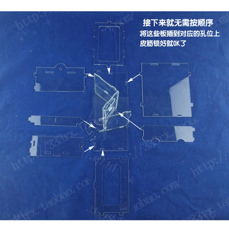 Acrylic Pet Parrot Bird Automatic Cage Feeder Food Bowl with Double