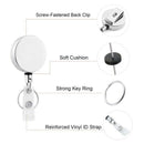 2 Pack Heavy Duty Retractable Badge Holder Reel,Metal ID Badge Holder with  X6L9