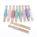 10Pcs Wood Yarn Organizer Wooden Weaving Tools Supplies