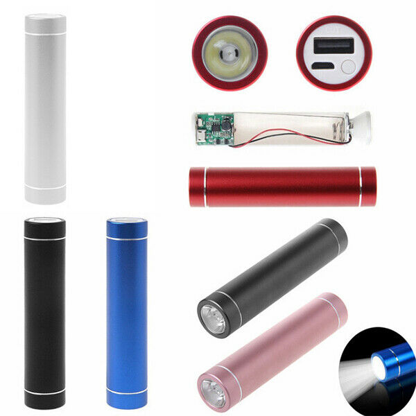 Single USB Port 1x 18650 Battery DIY Holder Power Bank Case Box 3 Mode FlashL9O3