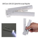 1Pc handheld 100X zoom lens led lighted jewelers microscope magnifier loupe FT