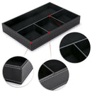 4 Slots Desk Drawer Organizer, Pu Leather Drawer Storage Organizer Divider  U9X2