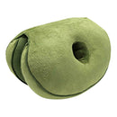 Dual Comfort Cushion Home Memory Foam Hip Lift Seat Cushions (Army Green)
