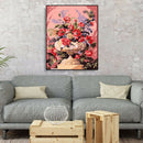 Painting By Numbers Kit DIY Brilliant Flower Canvas Oil Art Picture Craft
