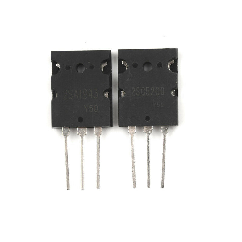 1pairOR 2PCS Transistor TO-3PL 2SA1943-O 2SC5200-O 2SA1943 2SC5200 A1943 C520 Tw