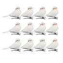 Pack of 60 Artificial Birds on Clips Feathered Foam Birds for DIY Crafts Outdoor