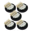 20Pcs B103 10K Ohm 5-Pin Double Dial Wheel Potentiometer Stereo Radio 2-Channel