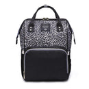Leopard Waterproof Mummy Diaper Handbag Large Maternity Backpack (Grey)