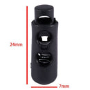 10 x Plastic Barrel Cylinder Stoppers Toggle Cord Locks Black Z7U3