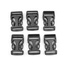 6 pcs 1'' Plastic Side Release Buckles Black, 25mm