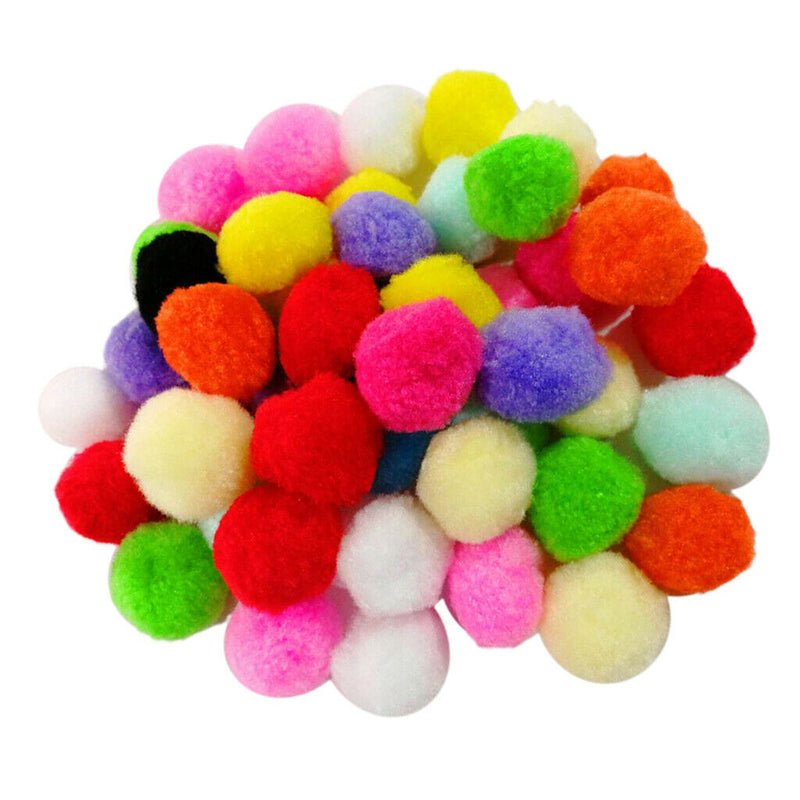 50pcs Soft Lightweight Cat Toys Pompon Balls for Kitten Cats Craft Projects