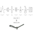 Magcon Ultimate Design Tool Mini Compass Protractor Combo-Circles Drawing To%!