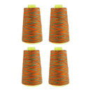 4 Rolls Polyester Cross Stitch Overlocking Sewing Accessories Durable Yellow