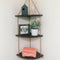 3 Layers Wood Hanging Rack Corner for Living Room Bedroom Bathroom Decor