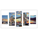 5pcs 5D DIY Full Drill Square Diamond Painting Aerial Bridge Cross Stitch