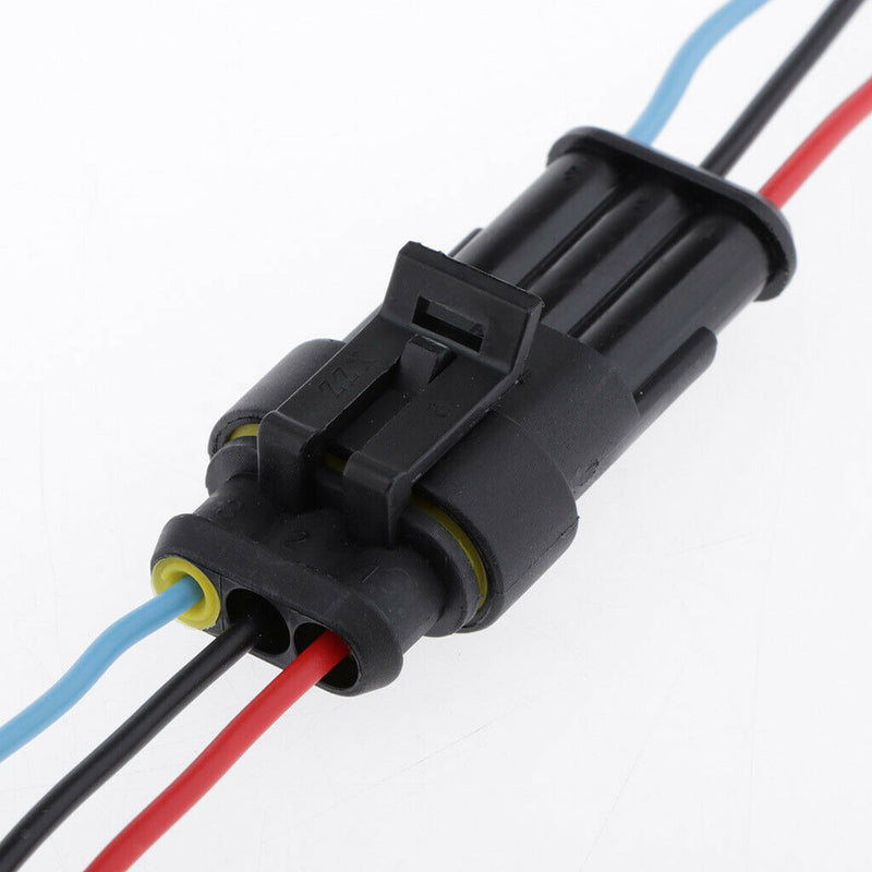 Car Male&Female HID Wire Plug Anti-water 14AWG Cable Wire Harness 3pin