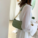 Alligator Pattern Handbag Tote Women Leather Underarm Shoulder Bag (Green)